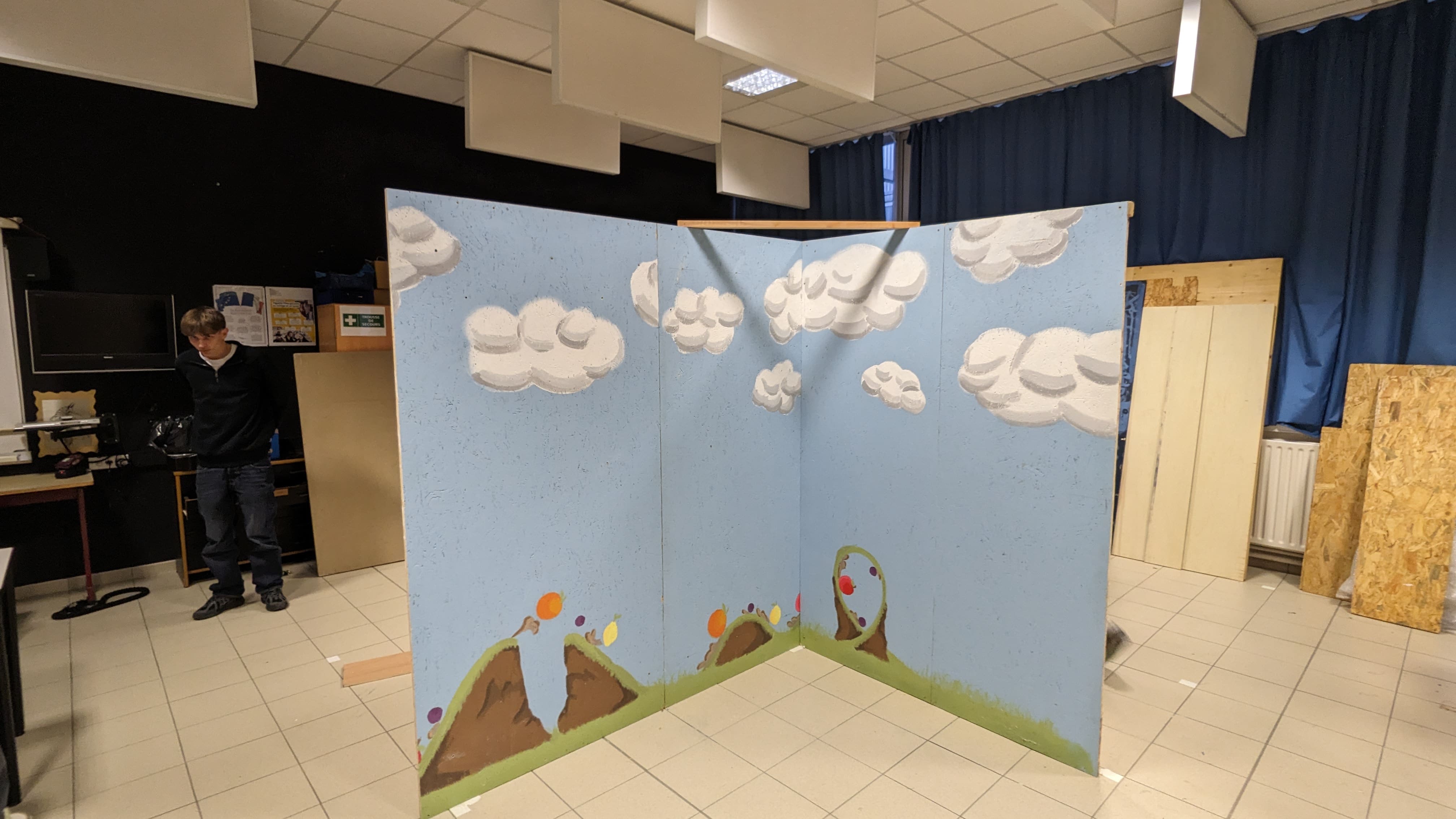 Le stand de l'équipe